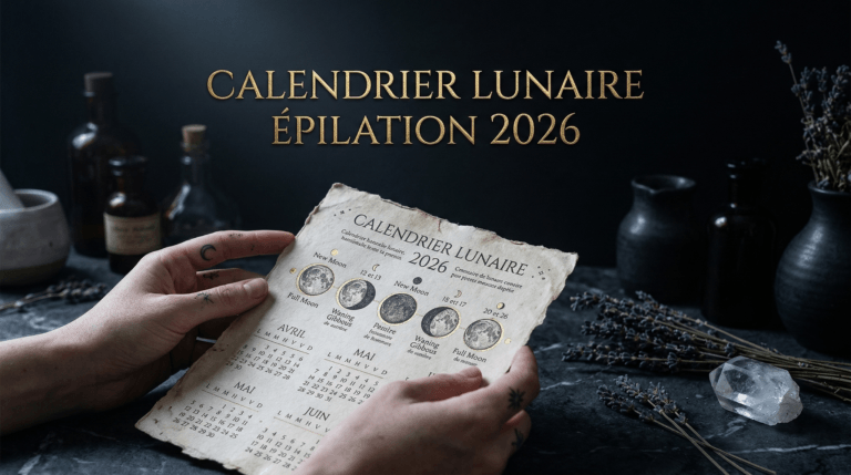 Calendrier lunaire épilation 2026 : 365 jours de résultats nets