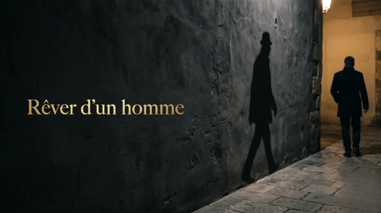 Ombre mystérieuse sur un mur texturé pour illustrer l'analyse des rêves.